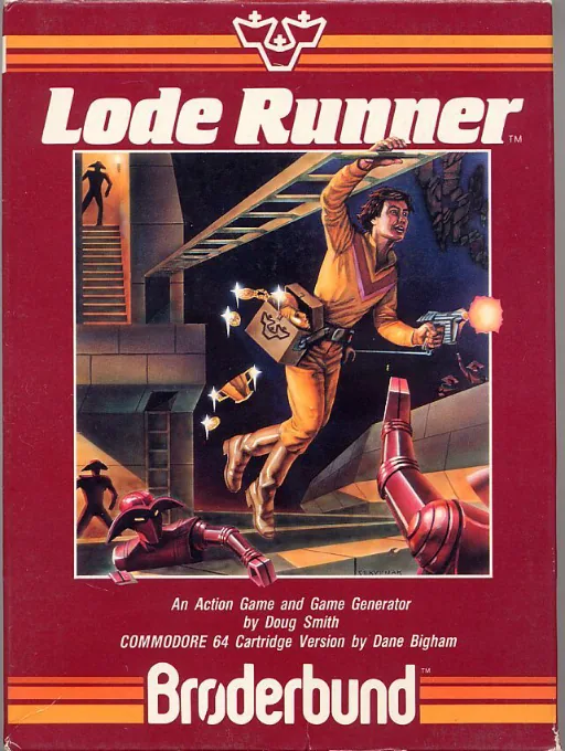 Lode Runner cover art for Commodore 64