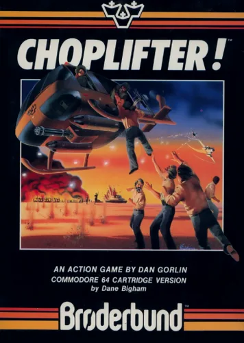 Choplifter! cover art for Commodore 64