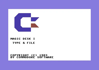 Magic Desk I - Type and File (USA, Europe) (VICE) title screen