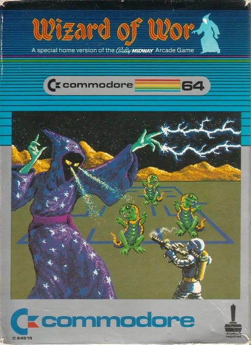 Wizard of Wor cover art for Commodore 64
