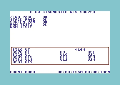 Backdrop artwork for C-64 Diagnostic