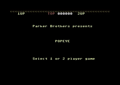 Popeye title screen
