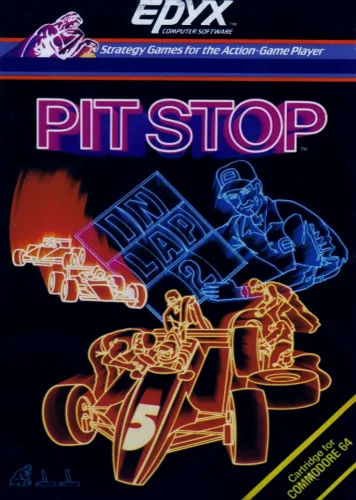 Pitstop cover art for Commodore 64