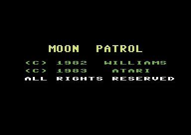 Moon Patrol title screen