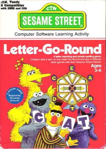 Sesame Street - Letter-Go-Round cover art for Commodore 64