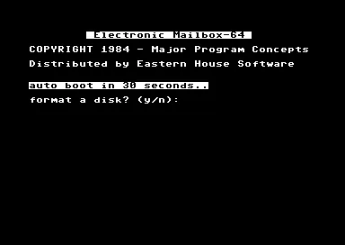 Electronic Mailbox-64 title screen