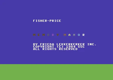 Memory Manor title screen