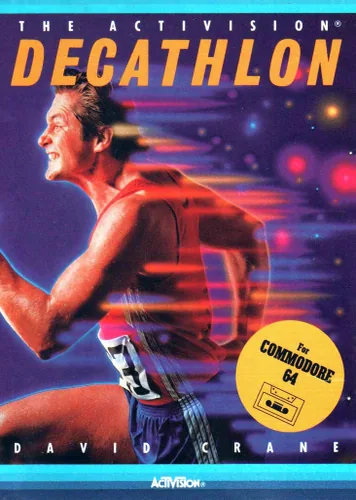 The Activision Decathlon cover art for Commodore 64