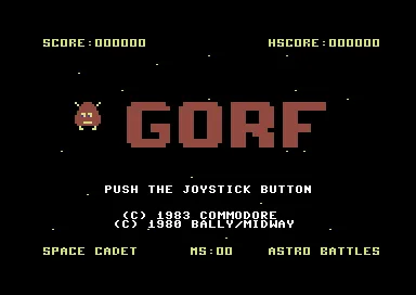 Gorf title screen
