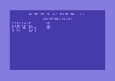 Commodore 64 Diagnostic title screen