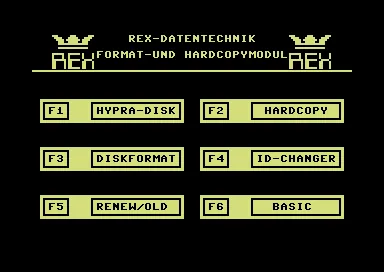 Format- und Hardcopymodul title screen