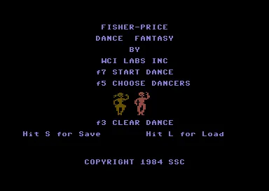 Dance Fantasy title screen