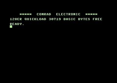 128er Quickload title screen