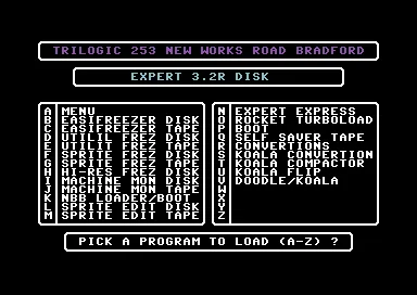 The Expert title screen