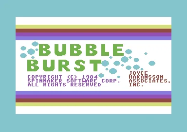 Bubble Burst title screen