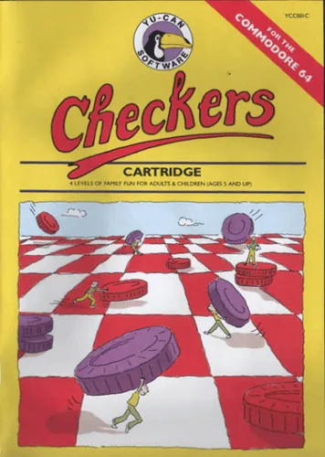 Checkers cover art for Commodore 64