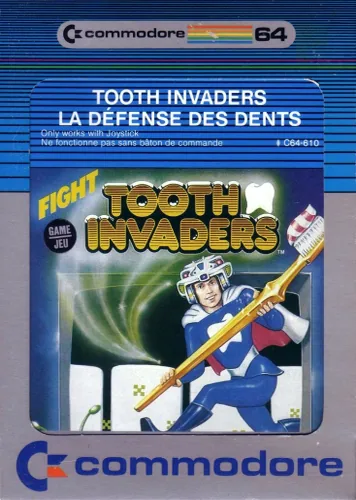 Tooth Invaders cover art for Commodore 64
