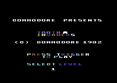 Tooth Invaders title screen