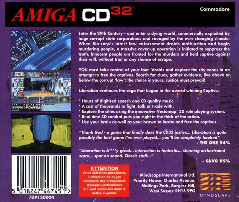 Liberation: Captive II box back