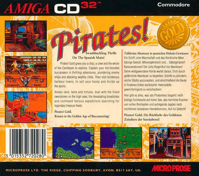 Pirates! Gold box back