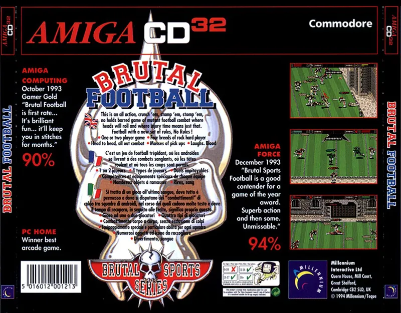 Brutal Football box back