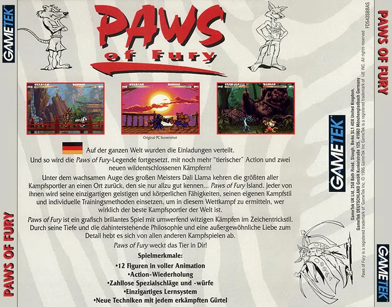 Brutal: Paws of Fury box back