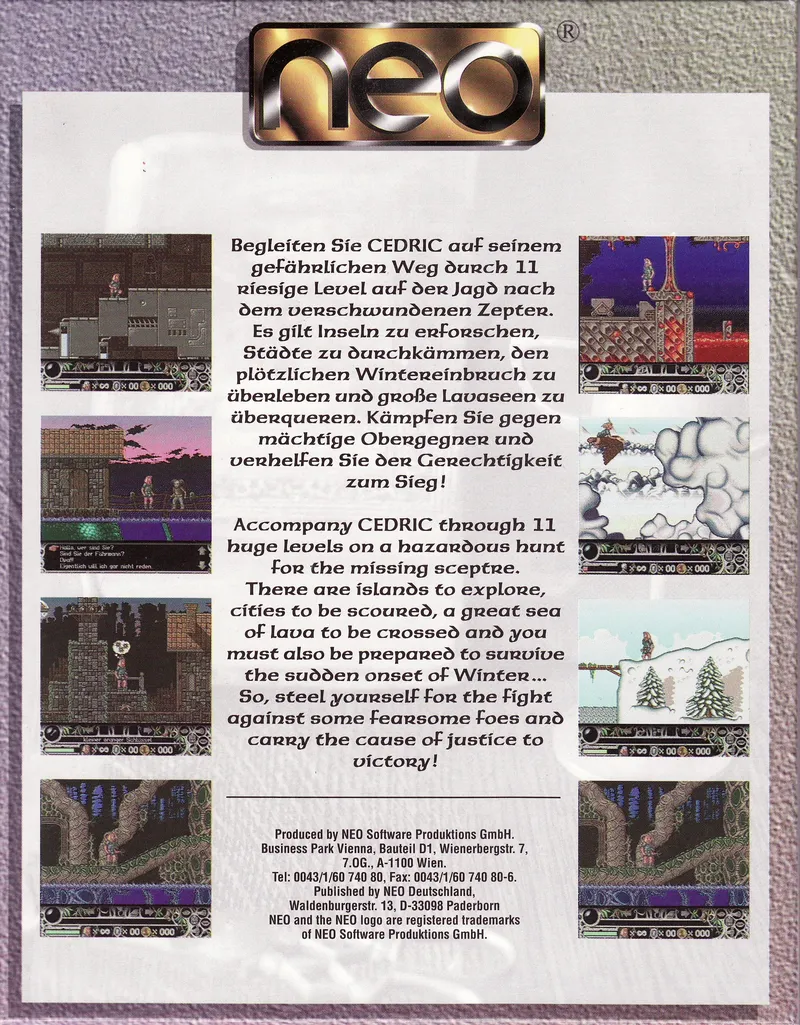 Cedric and the Lost Sceptre box back