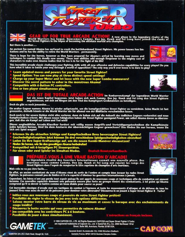 Super Street Fighter II Turbo box back