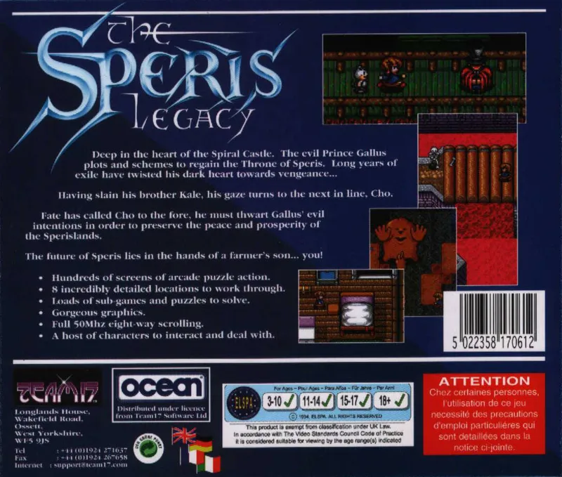 The Speris Legacy box back