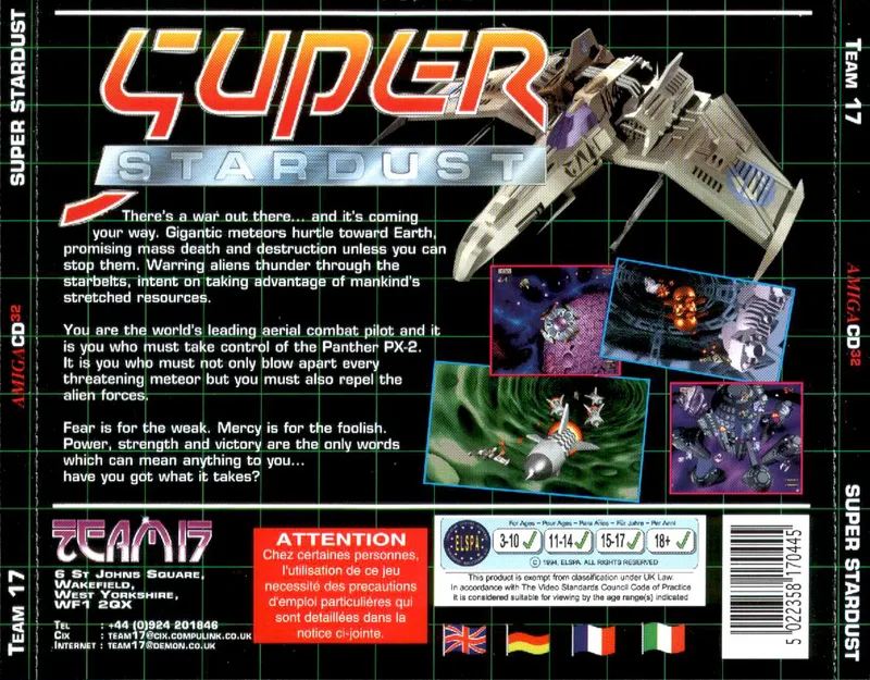 Super Stardust box back