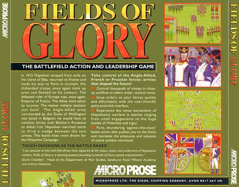Fields of Glory box back