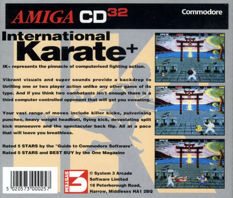 International Karate + box back
