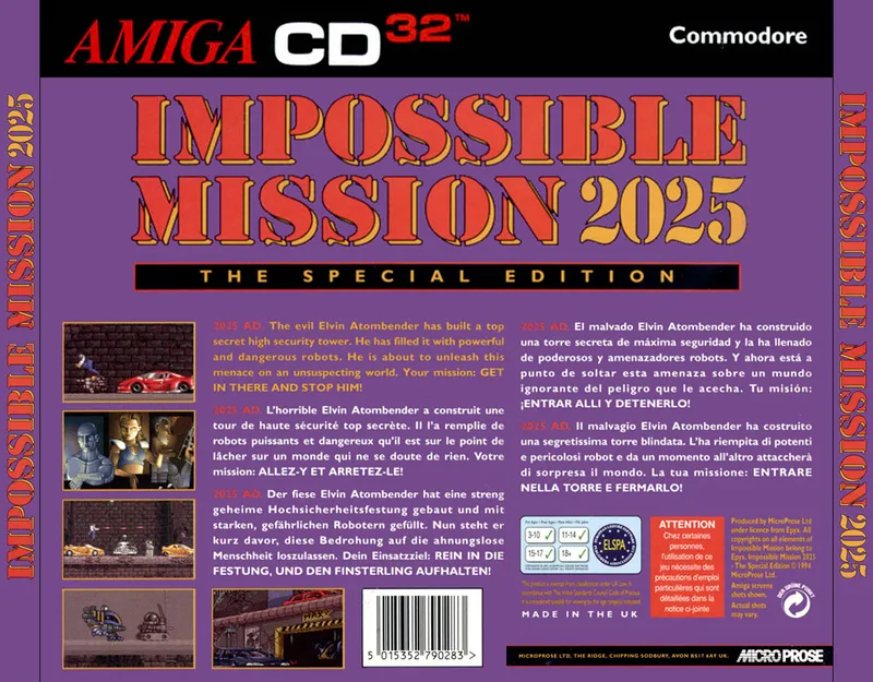 Impossible Mission 2025: The Special Edition box back