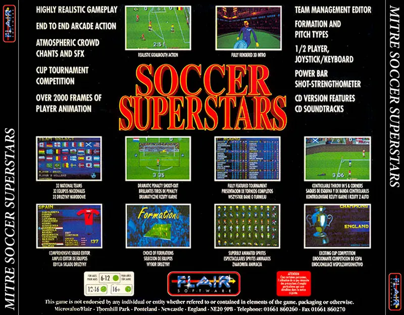 Mitre Soccer Superstars box back