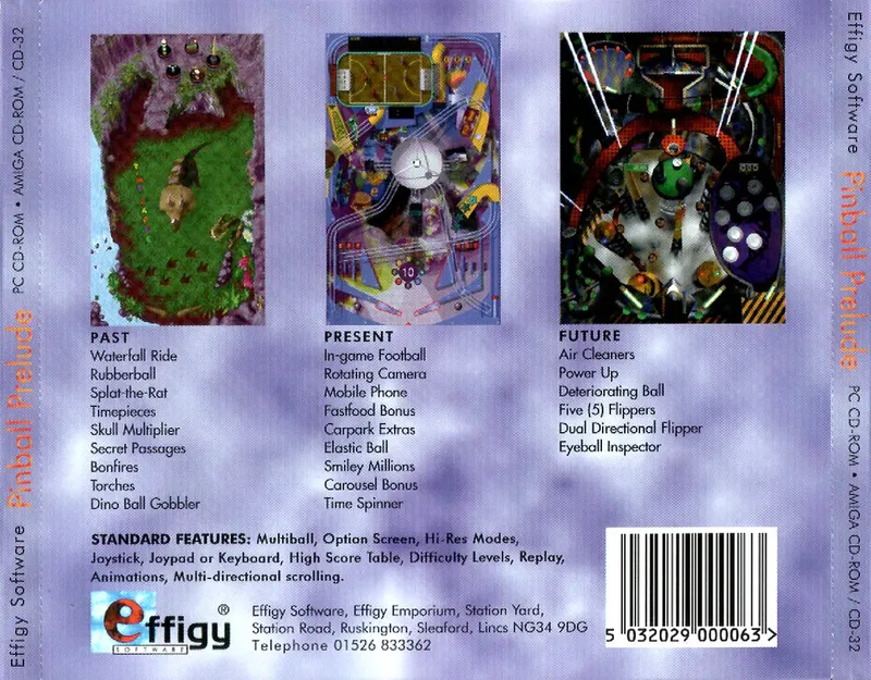 Pinball Prelude box back