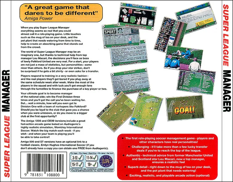 Super League Manager box back
