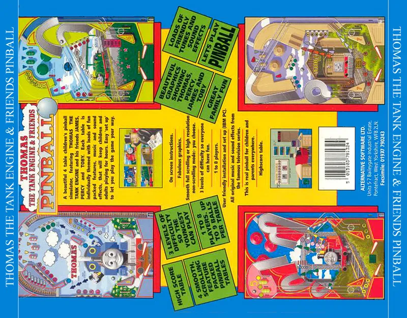 Thomas The Tank Engine's Pinball box back