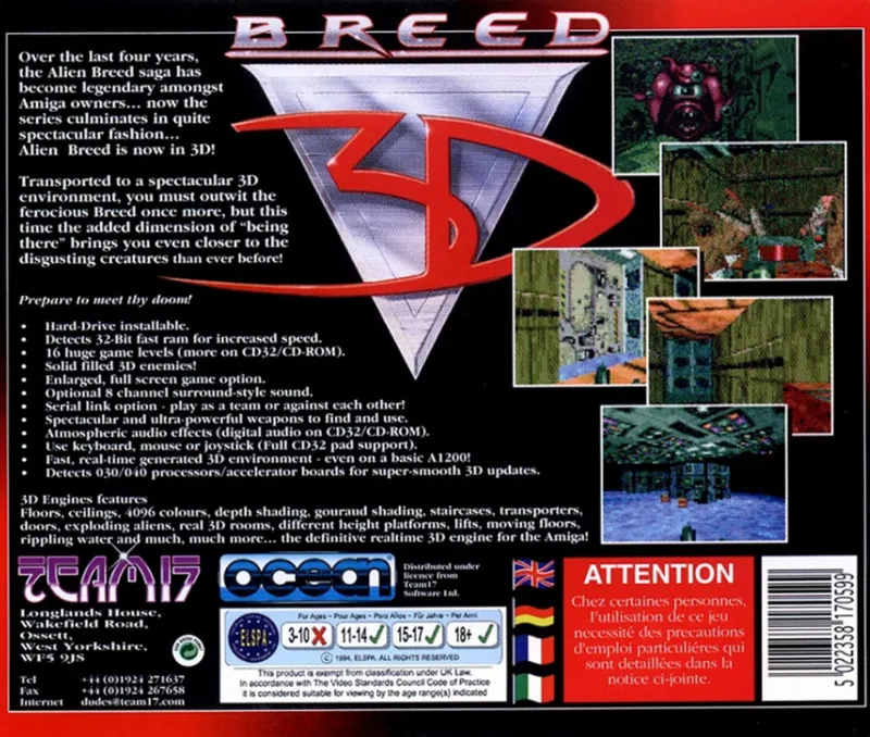 Alien Breed 3D box back