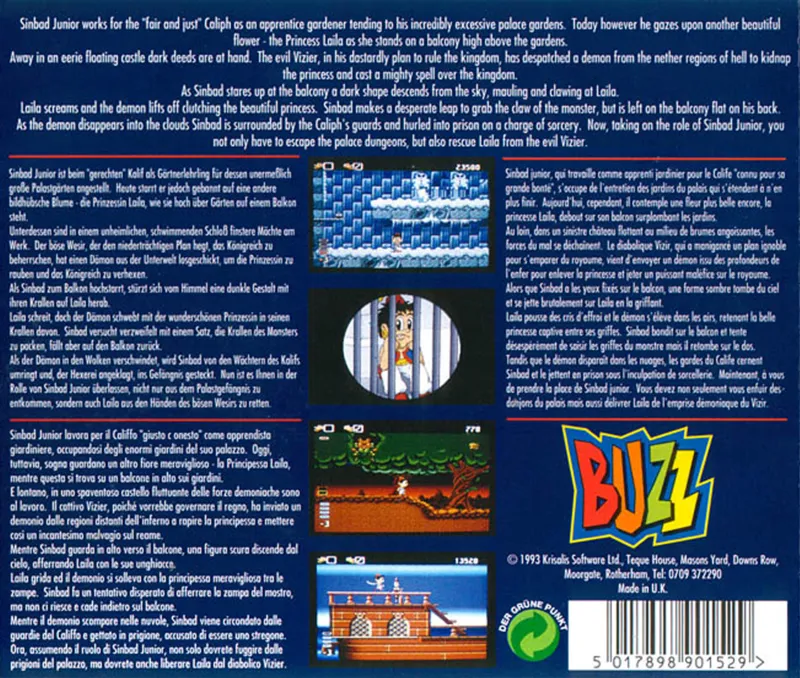 Arabian Nights box back