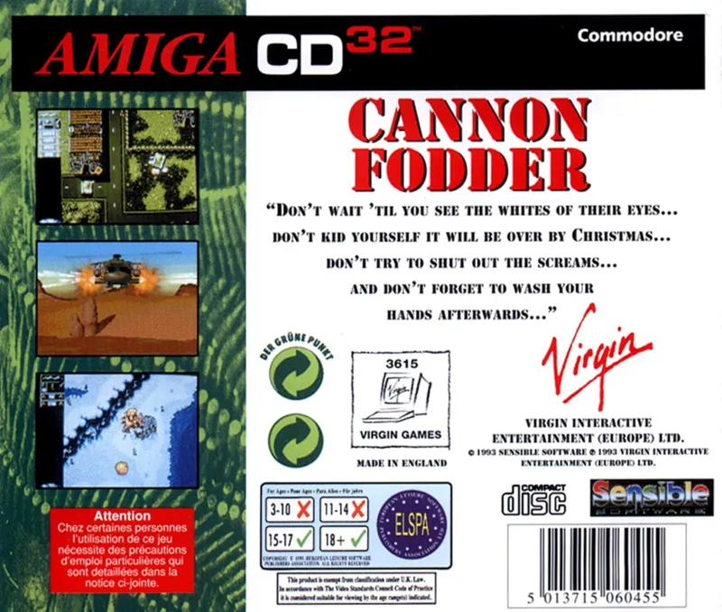 Cannon Fodder box back