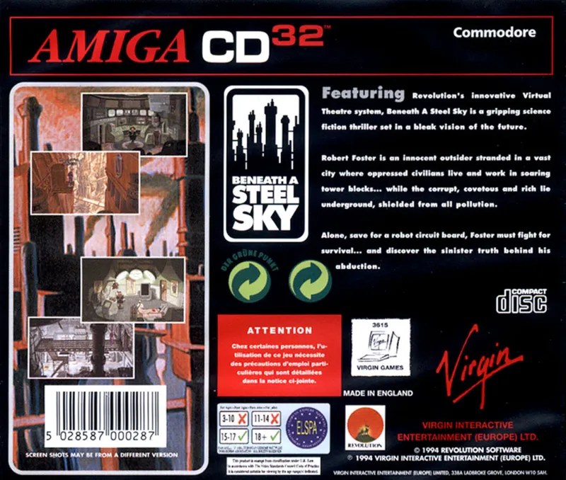 Beneath a Steel Sky box back
