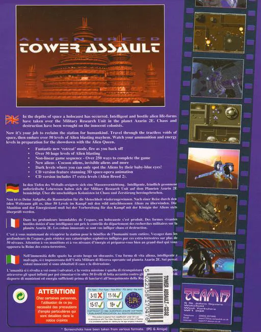 Alien Breed: Tower Assault box back