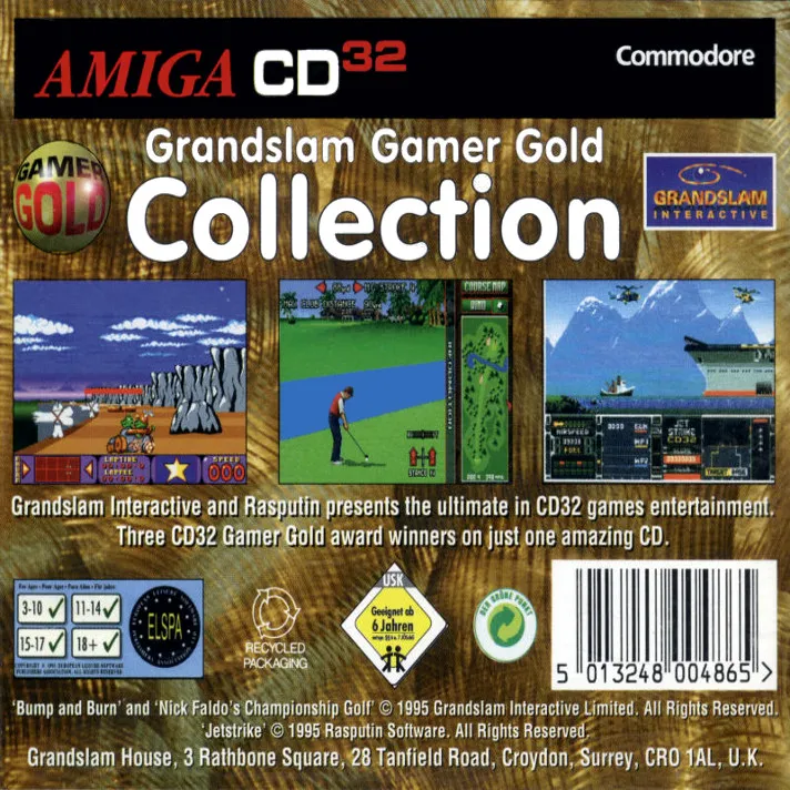 Grandslam Gamer Gold Collection box back