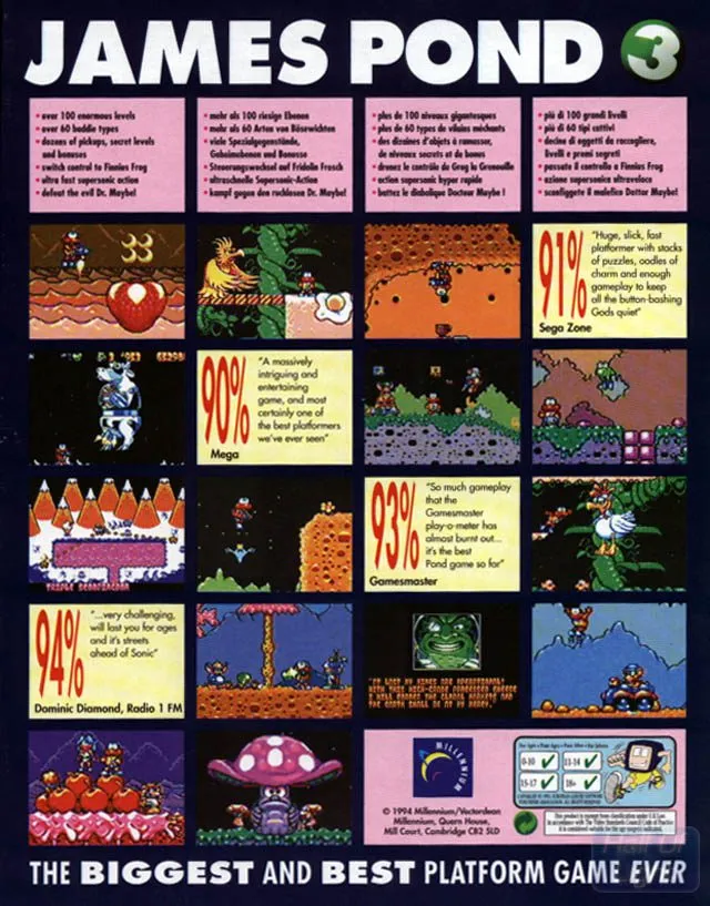 James Pond 3: Operation Starfi5h box back
