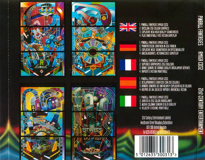 Pinball Fantasies box back