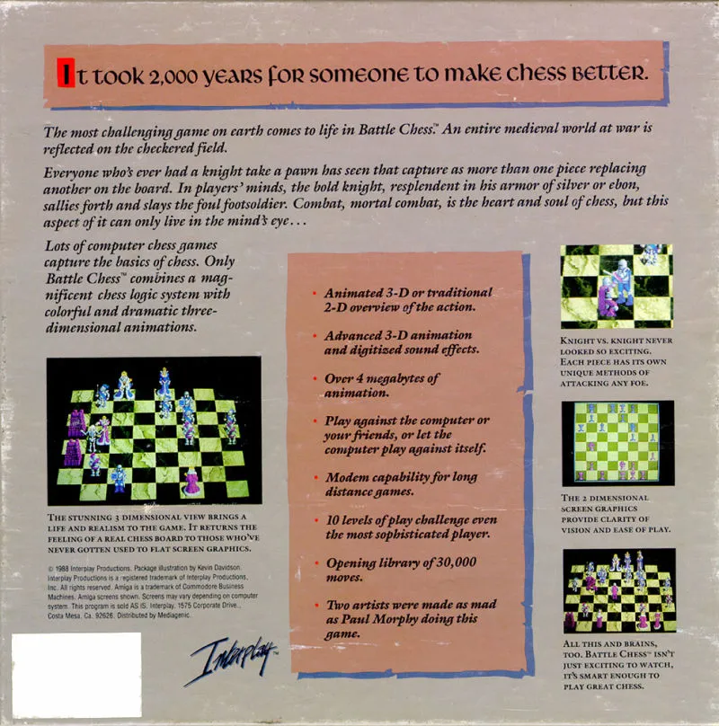 Battle Chess box back