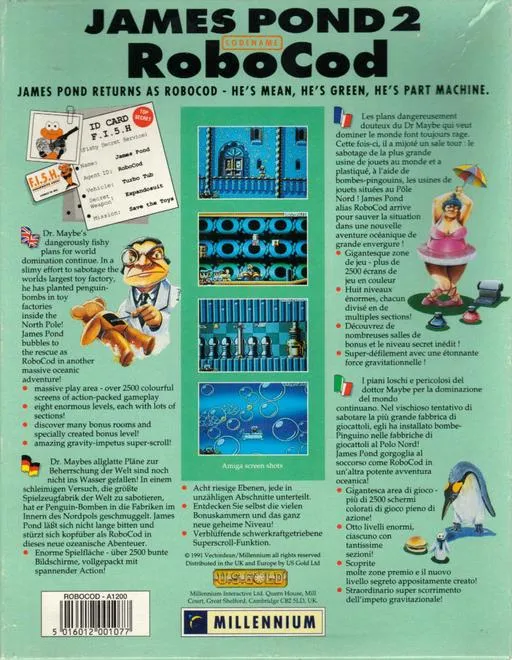 James Pond 2: Codename RoboCod box back