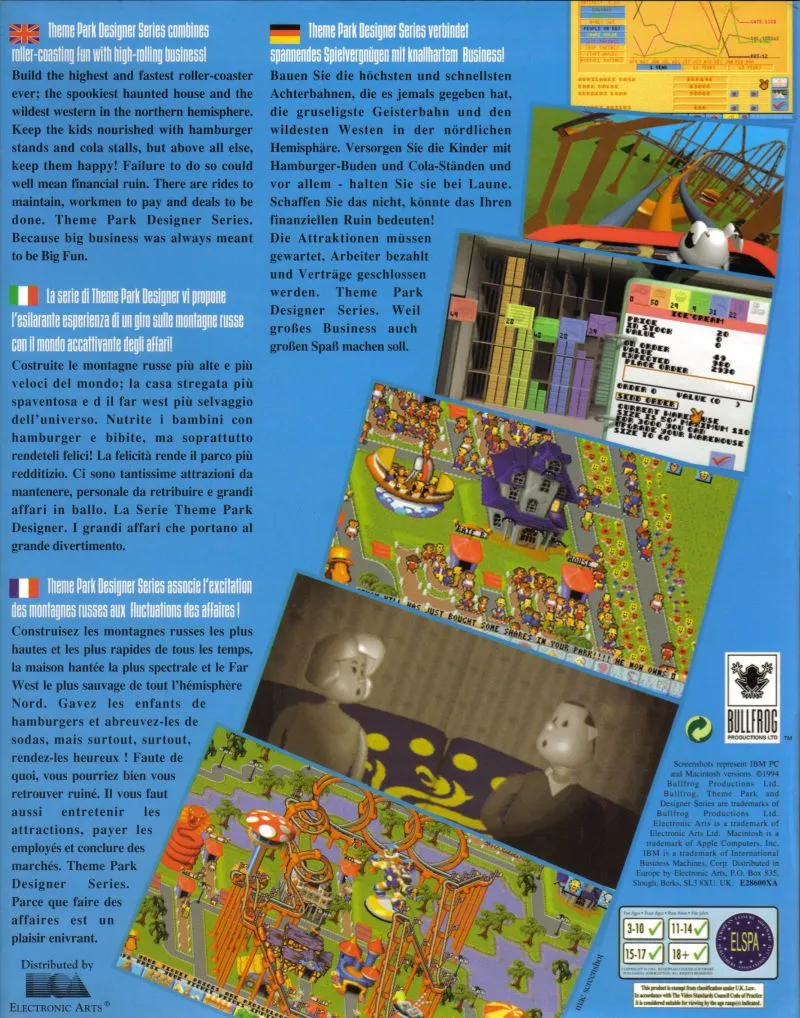Theme Park box back