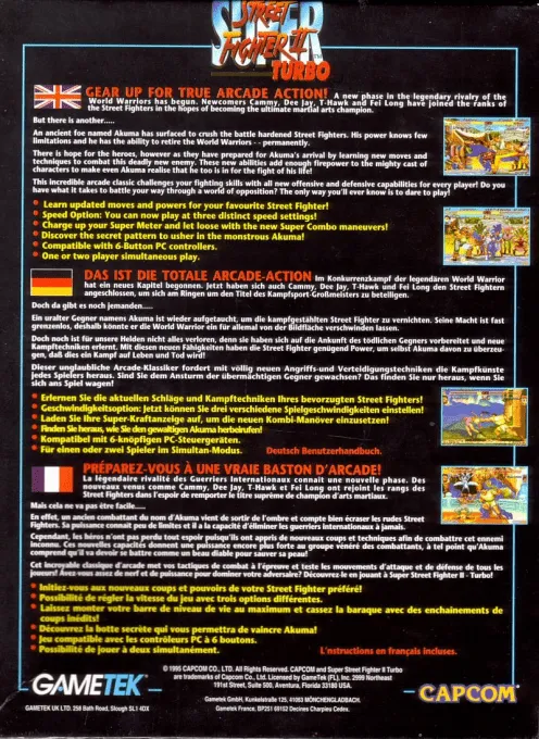 Super Street Fighter II Turbo box back