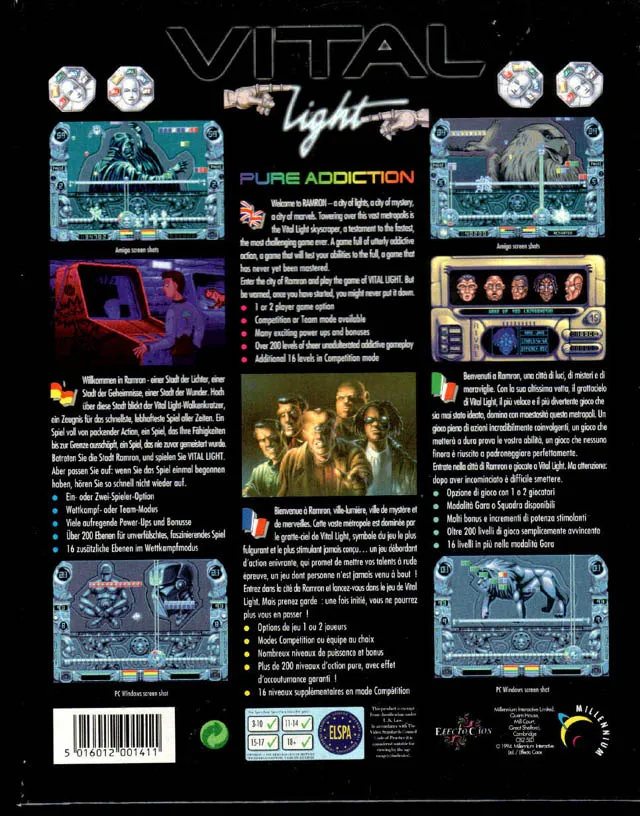 Vital Light box back